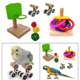 Maxbell Parrot Toys Set of 3 Types Chew Mini Training for Budgies Lovebird Conures