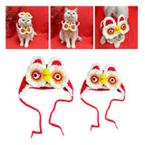 Maxbell Chinese New Year Pet Hat Decorative Cats Supplies Photo Props Lion Puppy S