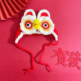 Maxbell Chinese New Year Pet Hat Decorative Cats Supplies Photo Props Lion Puppy S