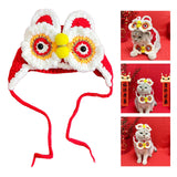 Maxbell Chinese New Year Pet Hat Decorative Cats Supplies Photo Props Lion Puppy S