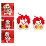 Maxbell Pet Scarf Knitted Clothes Accessories Spring Festival Lion Shape for Kitty S