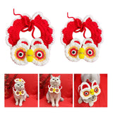 Maxbell Pet Scarf Knitted Clothes Accessories Spring Festival Lion Shape for Kitty S