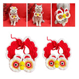 Maxbell Pet Scarf Knitted Clothes Accessories Spring Festival Lion Shape for Kitty S