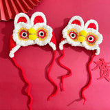 Maxbell Pet Scarf Knitted Clothes Accessories Spring Festival Lion Shape for Kitty S