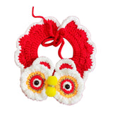 Maxbell Pet Scarf Knitted Clothes Accessories Spring Festival Lion Shape for Kitty S