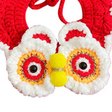 Maxbell Pet Scarf Knitted Clothes Accessories Spring Festival Lion Shape for Kitty M