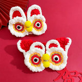 Maxbell Pet Scarf Knitted Clothes Accessories Spring Festival Lion Shape for Kitty M