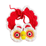 Maxbell Pet Scarf Knitted Clothes Accessories Spring Festival Lion Shape for Kitty M