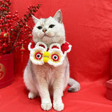 Maxbell Pet Scarf Knitted Clothes Accessories Spring Festival Lion Shape for Kitty M