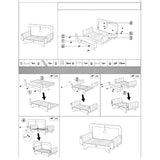 Maxbell Cat Scratcher Sofa Pad Scratching Board Interactive Play Toy for Kitten Rectangle 50x30x24cm