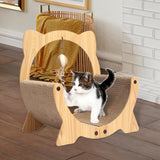 Maxbell Cat Scratcher Sofa Pad Scratching Board Interactive Play Toy for Kitten Ears Round40x40x25cm