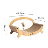 Maxbell Cat Scratcher Sofa Pad Scratching Board Interactive Play Toy for Kitten Oval 49.5x26x24cm