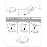 Maxbell Cat Scratcher Sofa Pad Scratching Board Interactive Play Toy for Kitten Oval 49.5x26x24cm