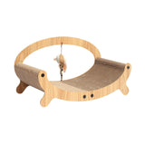 Maxbell Cat Scratcher Sofa Pad Scratching Board Interactive Play Toy for Kitten Oval 49.5x26x24cm