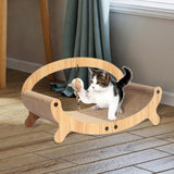 Maxbell Cat Scratcher Sofa Pad Scratching Board Interactive Play Toy for Kitten Oval 49.5x26x24cm