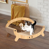 Maxbell Cat Scratcher Sofa Pad Scratching Board Interactive Play Toy for Kitten Oval 49.5x26x24cm