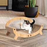 Maxbell Cat Scratcher Sofa Pad Scratching Board Interactive Play Toy for Kitten Oval 49.5x26x24cm