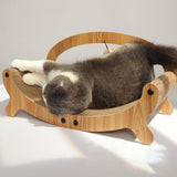Maxbell Cat Scratcher Sofa Pad Scratching Board Interactive Play Toy for Kitten Oval 49.5x26x24cm