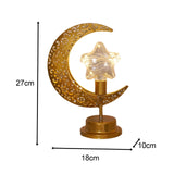 Maxbell LED Half Moon Night Light Portable Ramadan Desk Lamp for Nursery Decoration Style A