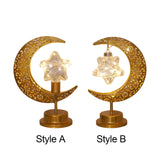 Maxbell LED Half Moon Night Light Portable Ramadan Desk Lamp for Nursery Decoration Style A