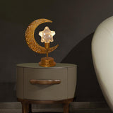 Maxbell LED Half Moon Night Light Portable Ramadan Desk Lamp for Nursery Decoration Style A