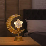 Maxbell LED Half Moon Night Light Portable Ramadan Desk Lamp for Nursery Decoration Style A