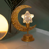 Maxbell LED Half Moon Night Light Portable Ramadan Desk Lamp for Nursery Decoration Style A