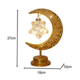 Maxbell LED Half Moon Night Light Portable Ramadan Desk Lamp for Nursery Decoration Style B