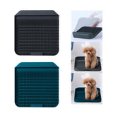 Maxbell Pet Training Toilet Tray 3.2cm High Sides Fence Bedpan Dog Toilet for Indoor Gray