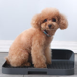 Maxbell Pet Training Toilet Tray 3.2cm High Sides Fence Bedpan Dog Toilet for Indoor Gray