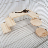 Maxbell 5Pcs Hamster Stand Platform Habitat Decor for Gerbil Climbing Exercise Toys