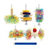 Maxbell 6Pcs Birds Swing Chewing Small Parakeets Hammock Parrot Cage Hanging Toys