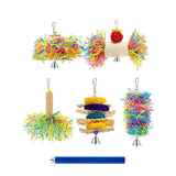 Maxbell 6Pcs Birds Swing Chewing Small Parakeets Hammock Parrot Cage Hanging Toys