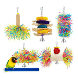 Maxbell 6Pcs Birds Swing Chewing Small Parakeets Hammock Parrot Cage Hanging Toys