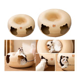Maxbell Felt Cat Tunnel Cave Bed Detachable Cat Training Toy for Indoor Kittens M