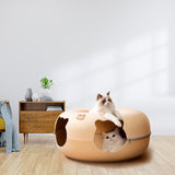 Maxbell Felt Cat Tunnel Cave Bed Detachable Cat Training Toy for Indoor Kittens M