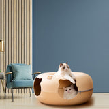 Maxbell Felt Cat Tunnel Cave Bed Detachable Cat Training Toy for Indoor Kittens M