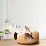 Maxbell Felt Cat Tunnel Cave Bed Detachable Cat Training Toy for Indoor Kittens M