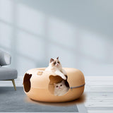 Maxbell Felt Cat Tunnel Cave Bed Detachable Cat Training Toy for Indoor Kittens L