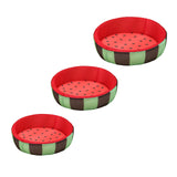 Maxbell Lovely Watermelon Pattern Round Cooling Cat Dog Bed Pet Cushion Mesh Fabric Size S