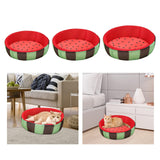 Maxbell Lovely Watermelon Pattern Round Cooling Cat Dog Bed Pet Cushion Mesh Fabric Size S