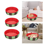 Maxbell Lovely Watermelon Pattern Round Cooling Cat Dog Bed Pet Cushion Mesh Fabric Size S