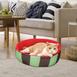 Maxbell Lovely Watermelon Pattern Round Cooling Cat Dog Bed Pet Cushion Mesh Fabric Size S