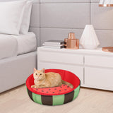 Maxbell Lovely Watermelon Pattern Round Cooling Cat Dog Bed Pet Cushion Mesh Fabric Size S