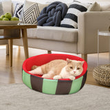 Maxbell Lovely Watermelon Pattern Round Cooling Cat Dog Bed Pet Cushion Mesh Fabric Size M