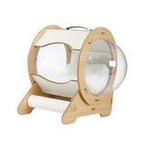 Maxbell Portable Spaceship Shaped Cat Bed with scratch post Removable Cushion