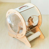 Maxbell Portable Spaceship Shaped Cat Bed with scratch post Removable Cushion