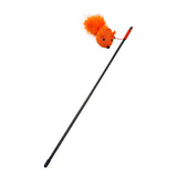 Maxbell Cat Teaser Wand Toy Playing Dog Training Puppy Interactive Cat Feather Toys Orange