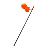 Maxbell Cat Teaser Wand Toy Playing Dog Training Puppy Interactive Cat Feather Toys Orange