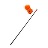 Maxbell Cat Teaser Wand Toy Playing Dog Training Puppy Interactive Cat Feather Toys Orange